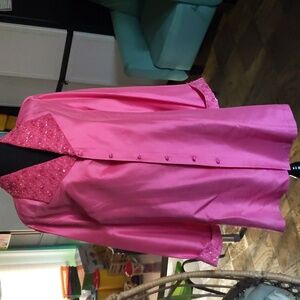 Long blazer with beadwork